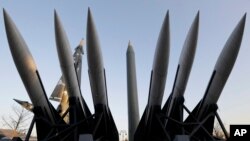 首爾韓戰紀念館所展出的朝鮮導彈模型（資料照片）