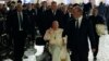 Pope Francis arrives in St. Peter's Square to pray in front of the Nativity scene after celebrating a New Year's Eve vespers Mass in St. Peter's Basilica at the Vatican, Dec. 31, 2023.