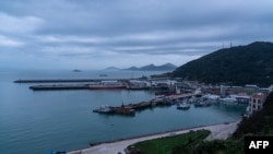 媽祖南竿島的港口。(2023年4月10日)