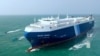 FILE - The Galaxy Leader cargo ship is escorted by Houthi boats in the Red Sea in this photo released Nov. 20, 2023. (Houthi Military Media/Handout via Reuters)