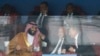 Prince Saudit i Kurorës, Mohammed bin Salman, President i FIFA-s, Gianni Infantino dhe presidenti rus Vladimir Putin duke ndjekur Kupën e Botës 2018 në stadium Luzhniki, Moskë, Rusi. 14 qershor, 2018.
