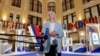 FILE — Yekaterina Duntsova speaks in Moscow, Russia, Dec. 20, 2023. On Saturday, the former TV journalist was disqualified as a candidate for Russia's presidential election. She planned to run on a platform of opposing the war in Ukraine.