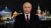 Russian President Vladimir Putin delivers his annual New Year's address to the nation, in Moscow, Russia, in this picture released Dec. 31, 2023. (Sputnik/Gavriil Grigorov/Pool via Reuters)