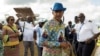 FILE - Congolese Presidential candidate Moise Katumbi arrives at the Beni airport after holding a campaign rally in the town of Butembo, North Kivu province, Democratic Republic of Congo, Nov. 26, 2023. 