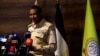 FILE - General Mohamed Hamdan Dagalo speaks during a press conference at Rapid Support Forces headquarters in Khartoum, Sudan, Feb. 19, 2023. 