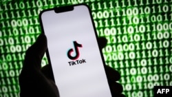 手機上的TikTok標識。