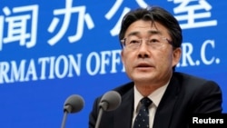 全球知名病毒學家和免疫學家、前中國疾控中心主任高福在一個新聞發布會上。（2020年1月22日）