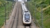 A high-speed train by French railway company SNCF travels on the Bordeaux-Paris route at reduced speed, at Chartres, northern France, July 26, 2024.