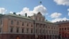 FILE - A view of the Swedish foreign ministry in Stockholm, July 14, 2023. An Iranian court has started the trial of a Swedish national employed who was detained last year, Sweden's foreign minister said Saturday. 