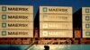 FILE - Containers of Danish shipping and logistics company Maersk are seen in Copenhagen, Denmark, on Sept. 14, 2023. 