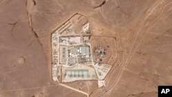 衛星照片顯示位於約旦東北部的軍事基地。(2023年10月12日）