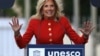 លោកស្រី Jill Biden ភរិយា​ប្រធានាធិបតី​សហរដ្ឋ​អាមេរិក​លោក Joe Biden ថ្លែង​សុន្ទរកថា​នៅ​ពិធី​មួយ​នៅ​ទីស្នាក់ការ​អង្គការ​យូណេស្កូ ក្នុង​ទី​ក្រុង​ប៉ារីស​ប្រទេស​បារាំង កាល​ពី​ថ្ងៃ​ទី​២៥ ខែ​កក្កដា ឆ្នាំ​២០២៣។
