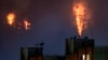 Flames rise from a forest during a wildfire in Bogota, Colombia, on Jan. 24, 2024.