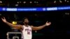 Joel Embiid (21) des Philadelphia 76ers célèbre après avoir marqué son 50e point contre les Washington Wizards, USA, le 6 décembre 2023.