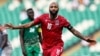 Emilio Nsue célèbre le premier but de son équipe lors de la Coupe d'Afrique des Nations au stade olympique Alassane Ouattara d'Ebimpe, Abidjan, le 18 janvier 2024.