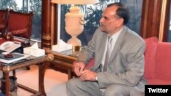 Pakistani Senator Azam Swati is seen in a photo from his Twitter.