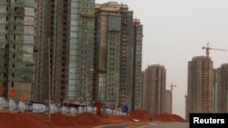 資料照：中國內蒙古鄂爾多斯市的爛尾樓 （2011年5月11日）