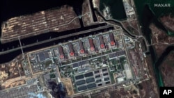 Супутниковий знімок ЗАЕС наданий АР Maxar Technologies , 19 квітня 2022 року (Satellite image ©2022 Maxar Technologies via AP)