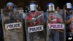 La police à Pretoria, Afrique du Sud, 2 novembre 2016.