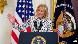 La primera dama de EEUU, Jill Biden, en un evento en la Casa Blanca el 28 de febrero de 2022.