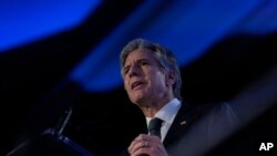Держсекретар США Ентоні Блінкен під час виступу на кофнеренції у Вашингтоні 4 грудня 2022 року. Фото: AP/Carolyn Kaster