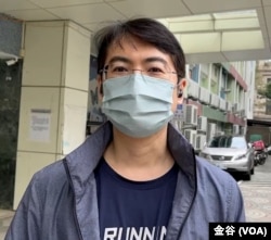 48歲從事資訊業的台灣民眾劉科成(美國之音記者金谷攝)