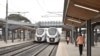 Le train express régional (TER) à Dakar le 22 décembre 2021, lors de son inauguration. 
