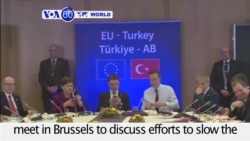 VOA60 World - EU and Turkey discuss migrant flow