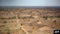 Paysage de la préfecture de l'Ouham-Pendé aux environs de Paoua en Centrafrique, le 28 décembre 2017.