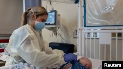 Тримісячний Бейкер Міллз у Дитячому шпиталі Джорджії із коронавірусом, 14 січня REUTERS/Hannah Beier