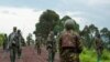 Waasi wa M23 wakati walikuwa wanaondoka Kibumba, karibu na Goma, Kivu kaskazini, DRC, Dec. 23, 2022.