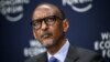  Paul Kagame participe à une conférence de presse, Davos, le 25 mai 2022.