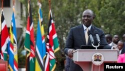 Rais mteule wa Kenya William Ruto akihutubia taifa baada ya mahakama ya juu kuidhinisha ushindi wake. Nairobi, Sept. 5, 2022. Picha: Reuters