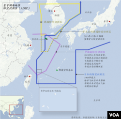 東中國海地區防空識別區： 南韓擴大後的防空識別區
