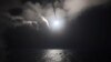 U.S. Navy guided-missile destroyer USS Porter (DDG 78) conducts strike operations while in the Mediterranean Sea which U.S. Defense Department said was a part of cruise missile strike against Syria, April 7, 2017. (Ford Williams/Courtesy U.S. Navy/Hand)