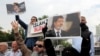 Prière funéraire symbolique à l'occasion de l'enterrement du président égyptien Mohamed Morsi à Ankara en Turquie le 18 juin 2019.