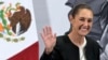 Rais wa Mexico Claudia Sheinbaum akitoa hotuba yake ya kila siku kwa taifa kenye mji wa Mexico City, Machi 6, 2025.