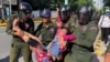 Capital Authorities Use Force to Clear Protest Outside Chinese Embassy