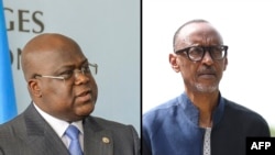Rais wa DRC Felix Tshisekedi na mwenzake wa Rwanda Paul Kagame
