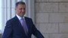 Macedonia's former prime minister Nikola Gruevski enters the court in Skopje, Macedonia, Oct. 5, 2018