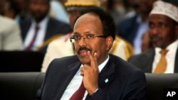 Le nouveau président somalien Mohamed Abdullahi Mohamed à Mogadiscio, Somalie, 22 février 2017. 