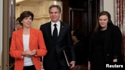 Державний секретар США Ентоні Блінкен та глава МЗС Франції Катрін Колонна. 21 жовтня, 2022 року  