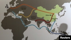 一帶一路示意圖 （資料圖片）