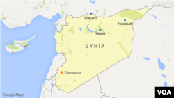 ផែន​ទី​ក្រុង​ Kobani ​នៅ​ប្រទេស​ស៊ីរី​។ ក្រុម​រដ្ឋអ៊ីស្លាម​បាន​​វាយប្រហារ​លើ​​ជន​ភាគតិច​ Kurd នៅ​ក្រុង​ Kobani។