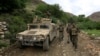 Afghan Special Forces patrol at the site of a MOAB, or ''mother of all bombs'', which struck the Achin district of the eastern province of Nangarhar, Afghanistan April 23, 2017. 