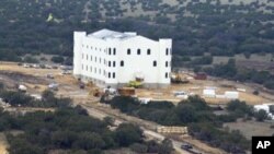 Le ranch de Warren Jeffs de la secte mormone dissidente polygame, près d'Eldorado, Texas, 28 novembre 2012.