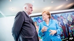 Alman İçişleri Bakanı Horst Seehofer ve Başbakan Angela Merekel