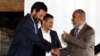 Fabrizio Carboni, Regional Director for the Near and Middle East of the ICRC, Abdulkader al-Murtada, head of the Houthi prisoner exchange committee na Hadi Haig, Mkuu wa Ujumbe wa serikali ya Yemen wakiwa Glion, Switzerland, Sept. 27, 2020.