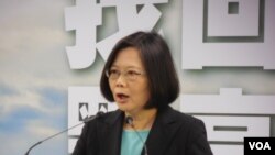 民進黨主席蔡英文（美國之音趙婉成拍攝）