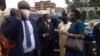 Quelques responsables des partis politiques de l’opposition après l’interdiction de leur réunion à Yaoundé, le 24 novembre 2021. 
